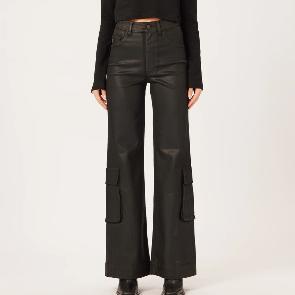 DL1961 Hepburn high waist wide leg cargo jeans